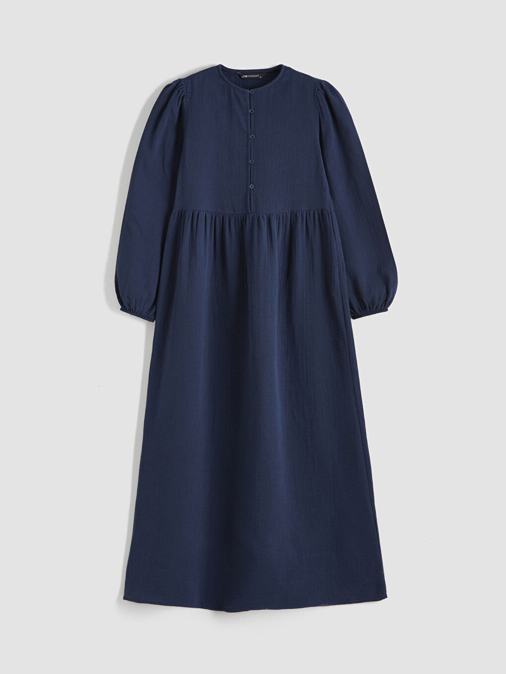 فستان ماكسي من الشاش بأكمام بالون-5