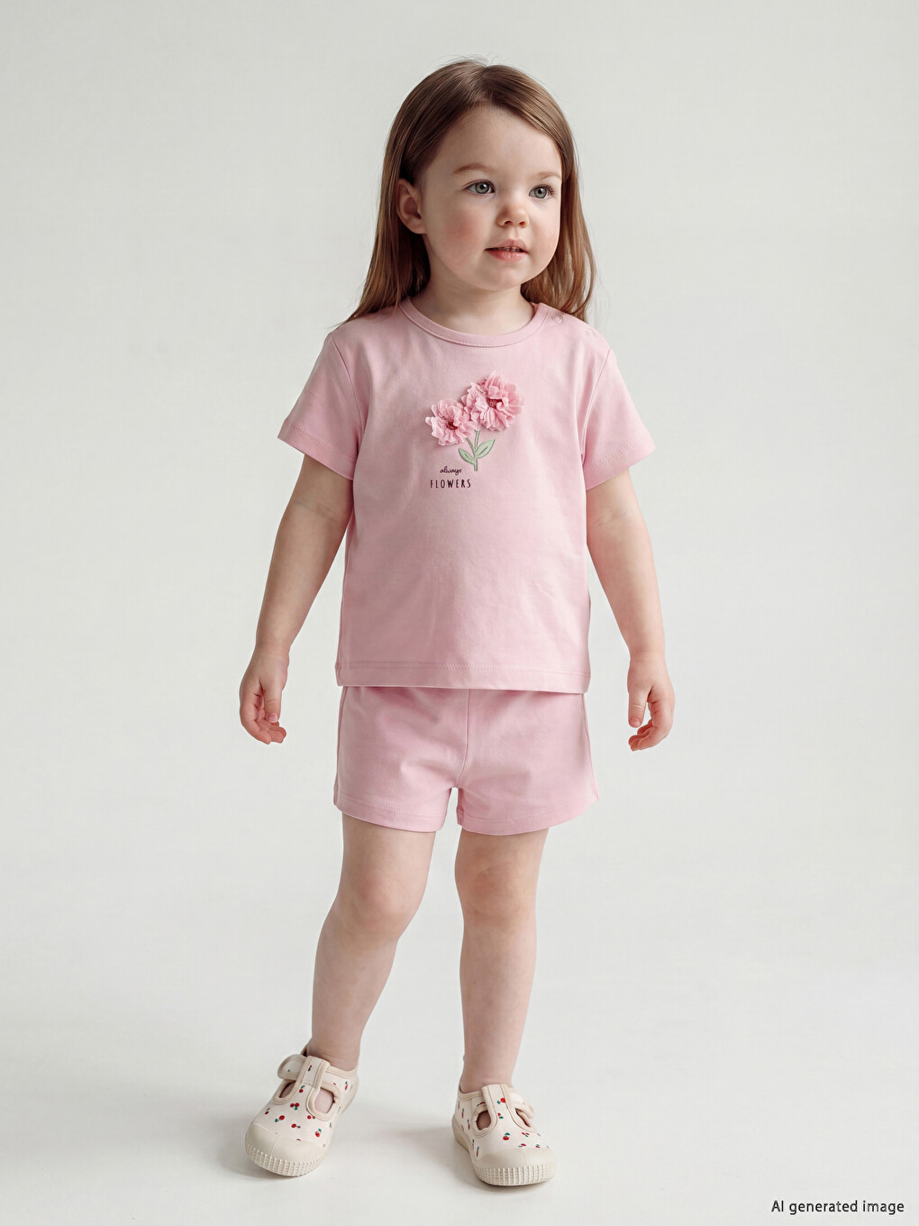 Floral Baby Girls' Shorts Set-1