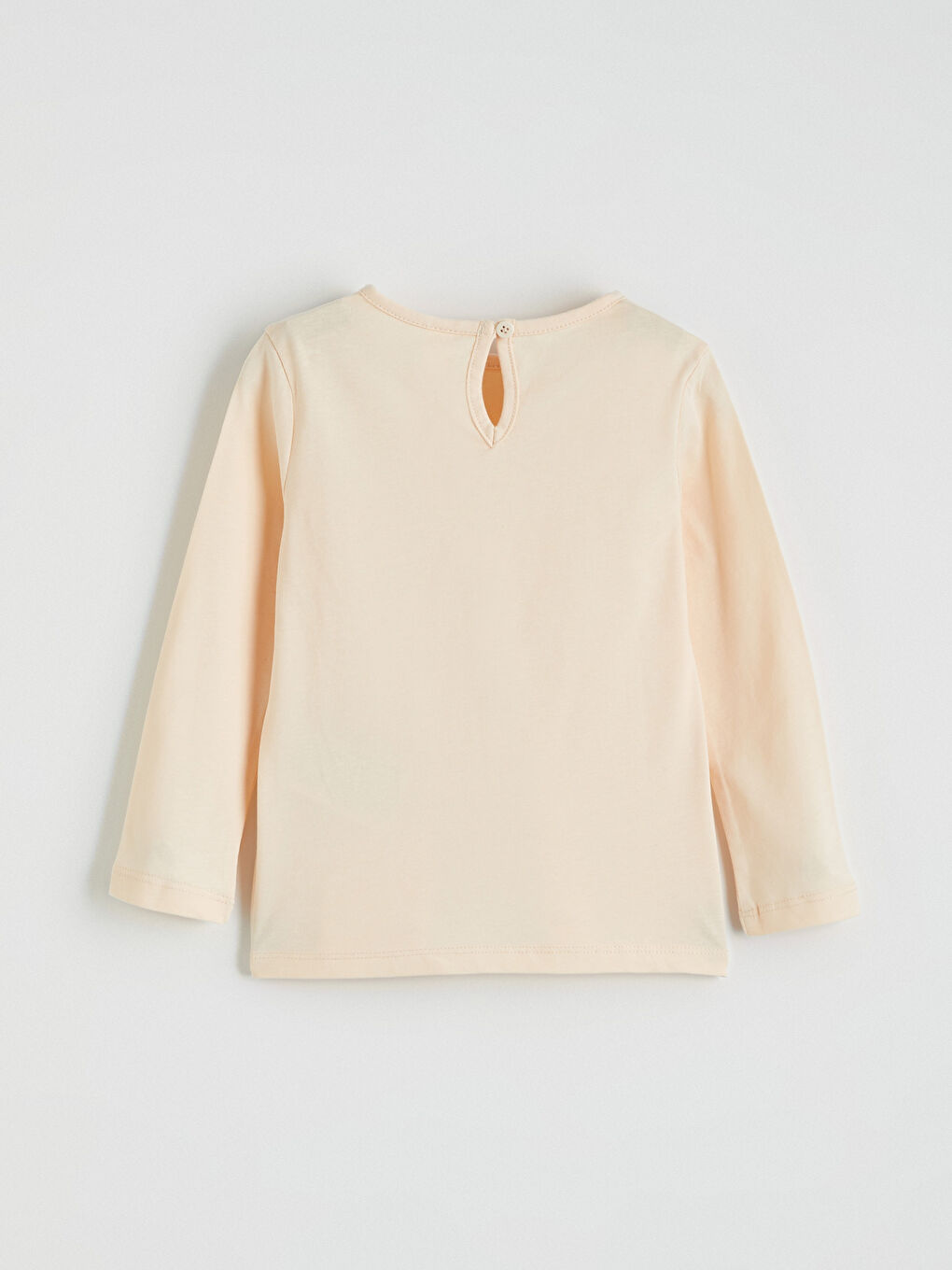 Bej Çiçekli Kız Çocuk Penye Bluz ve Tayt-3