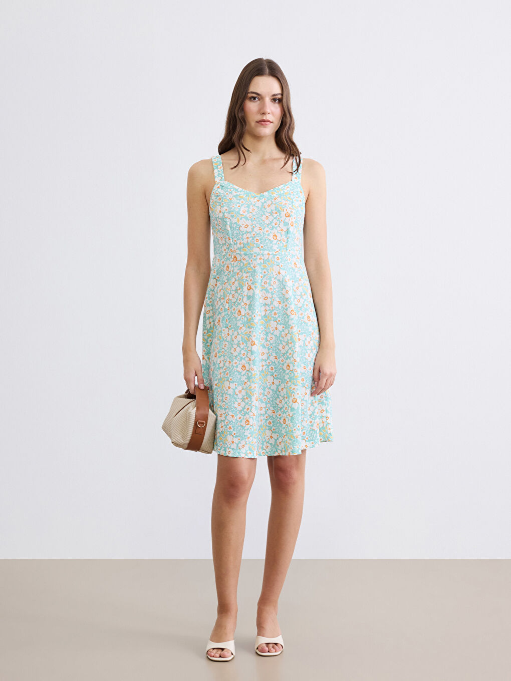 Woman Green Dress-1