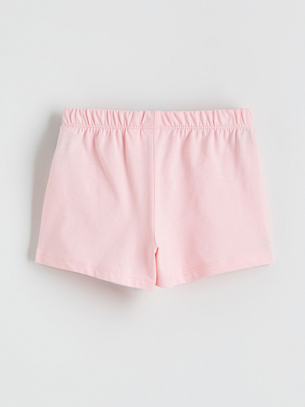 Pembe Beli Lastikli Kız Çocuk Şort