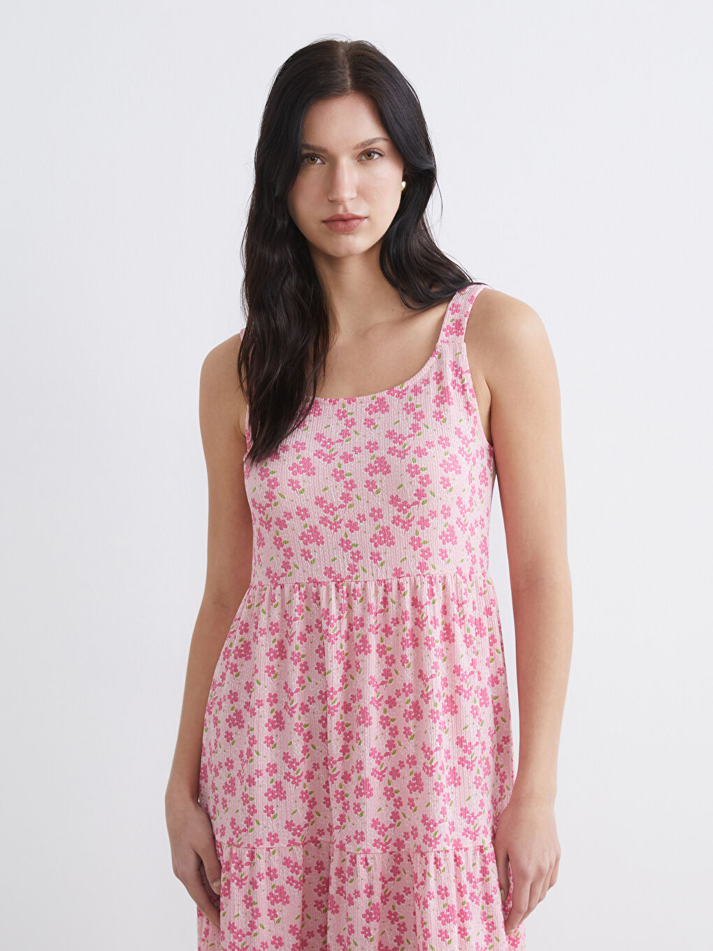 Женщины Розовый Платье-1