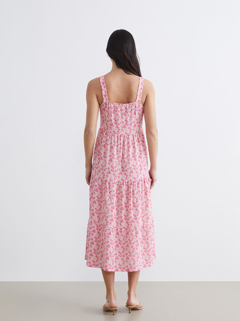 Женщины Розовый Платье-3