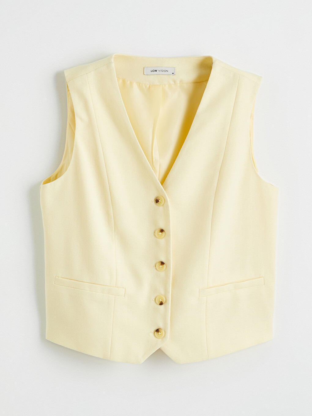 V Neck Linen Women's Classic Waistcoat