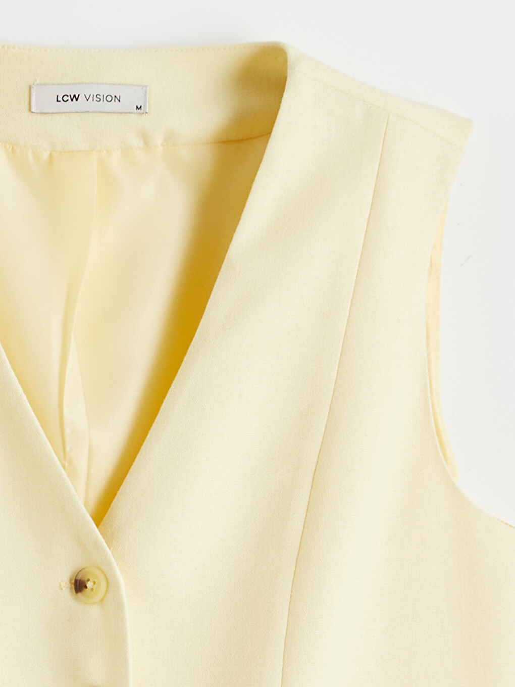 V Neck Linen Women's Classic Waistcoat-1