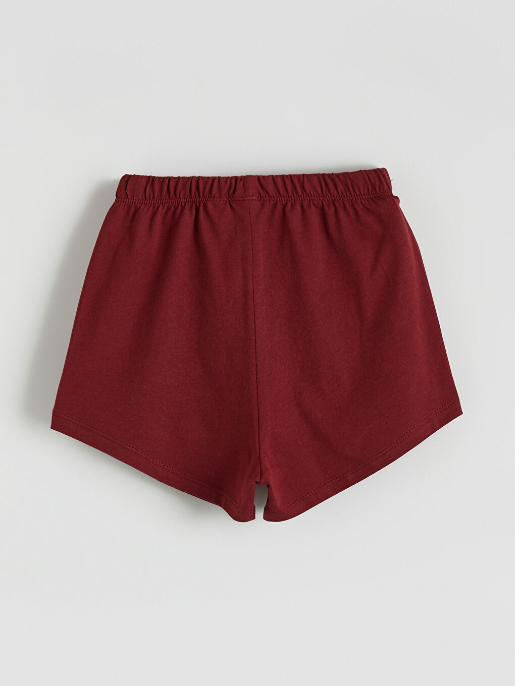 Beyaz Bisiklet Yaka Baskılı Kız Çocuk Tişört ve Şort-4