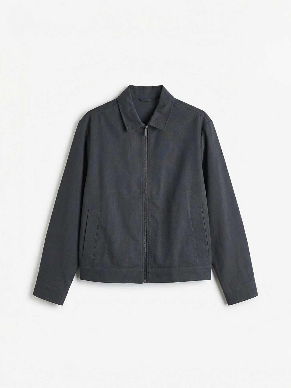 түзу пішімді жағалы ерлер пальтосы-4