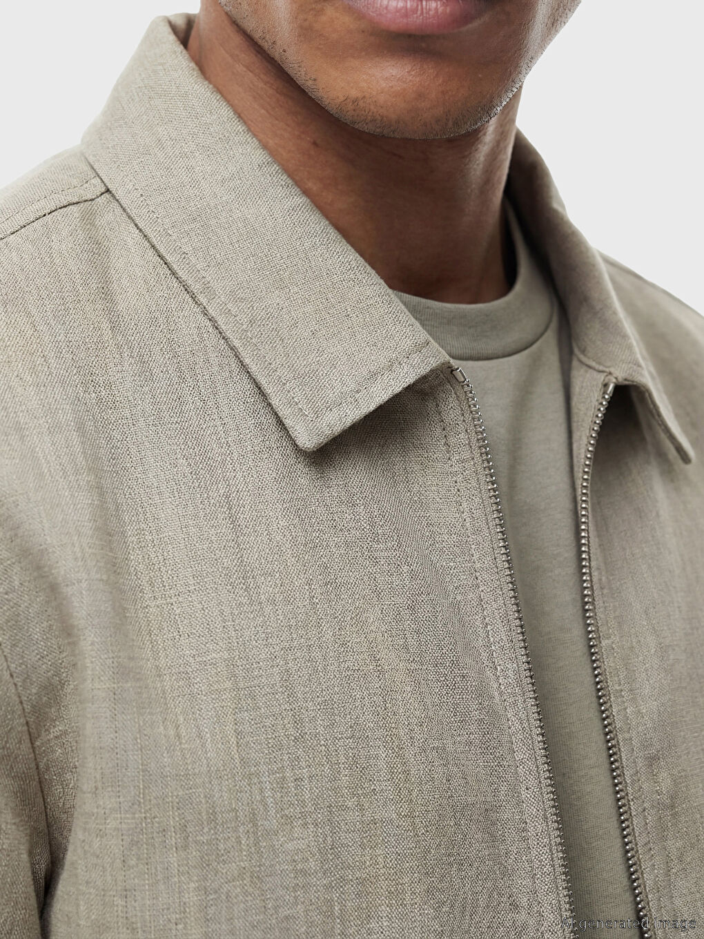 Standart Kalıp Gömlek Yaka Erkek Mont-2
