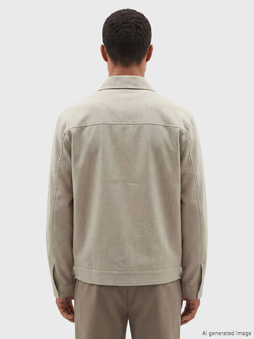 Standart Kalıp Gömlek Yaka Erkek Mont-3