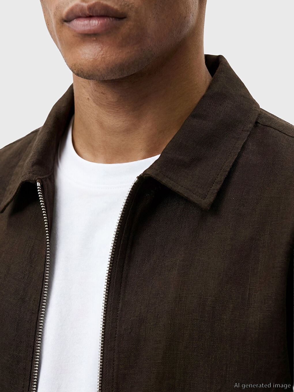 Standart Kalıp Gömlek Yaka Erkek Mont-2