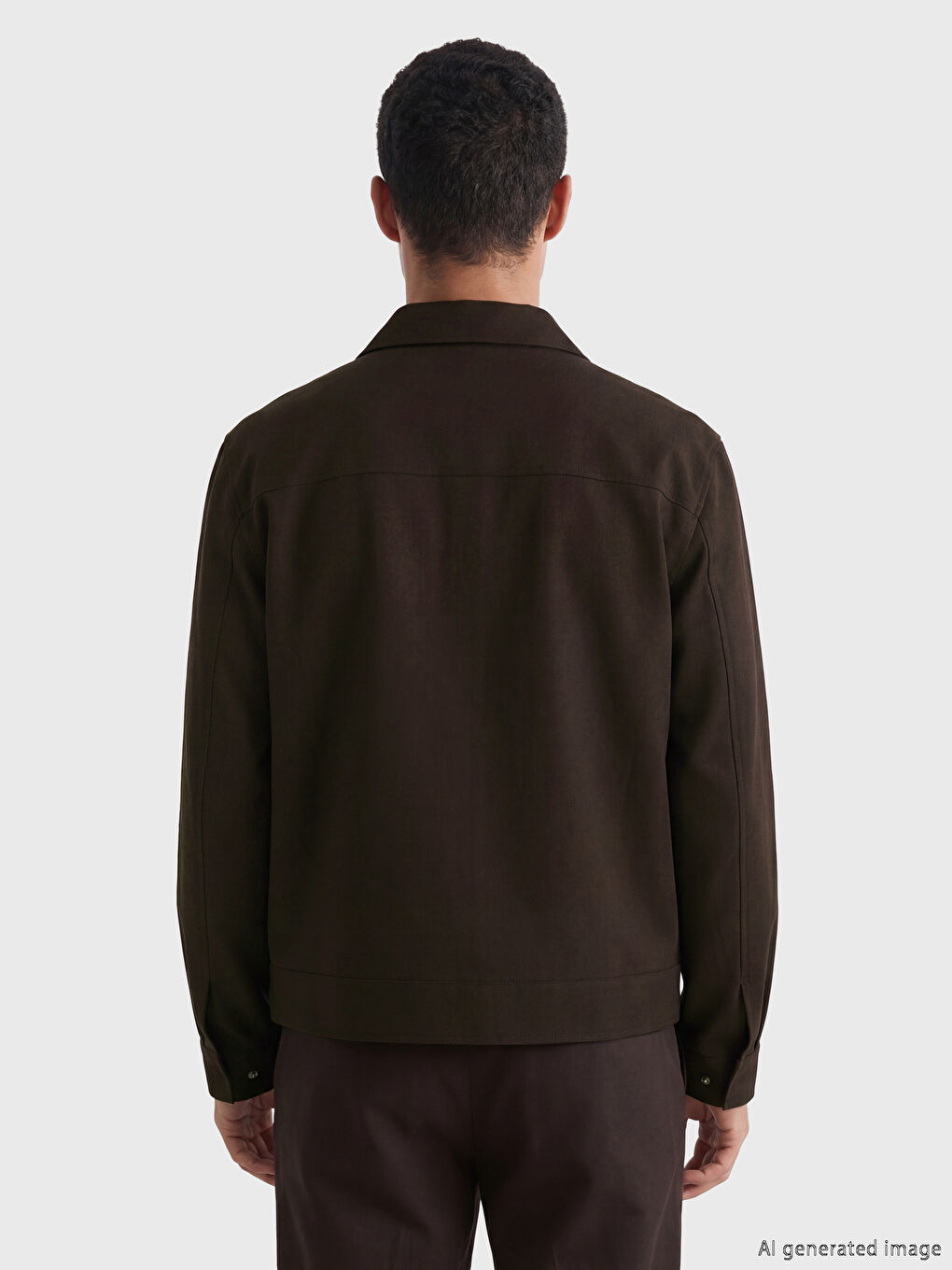 Standart Kalıp Gömlek Yaka Erkek Mont-3