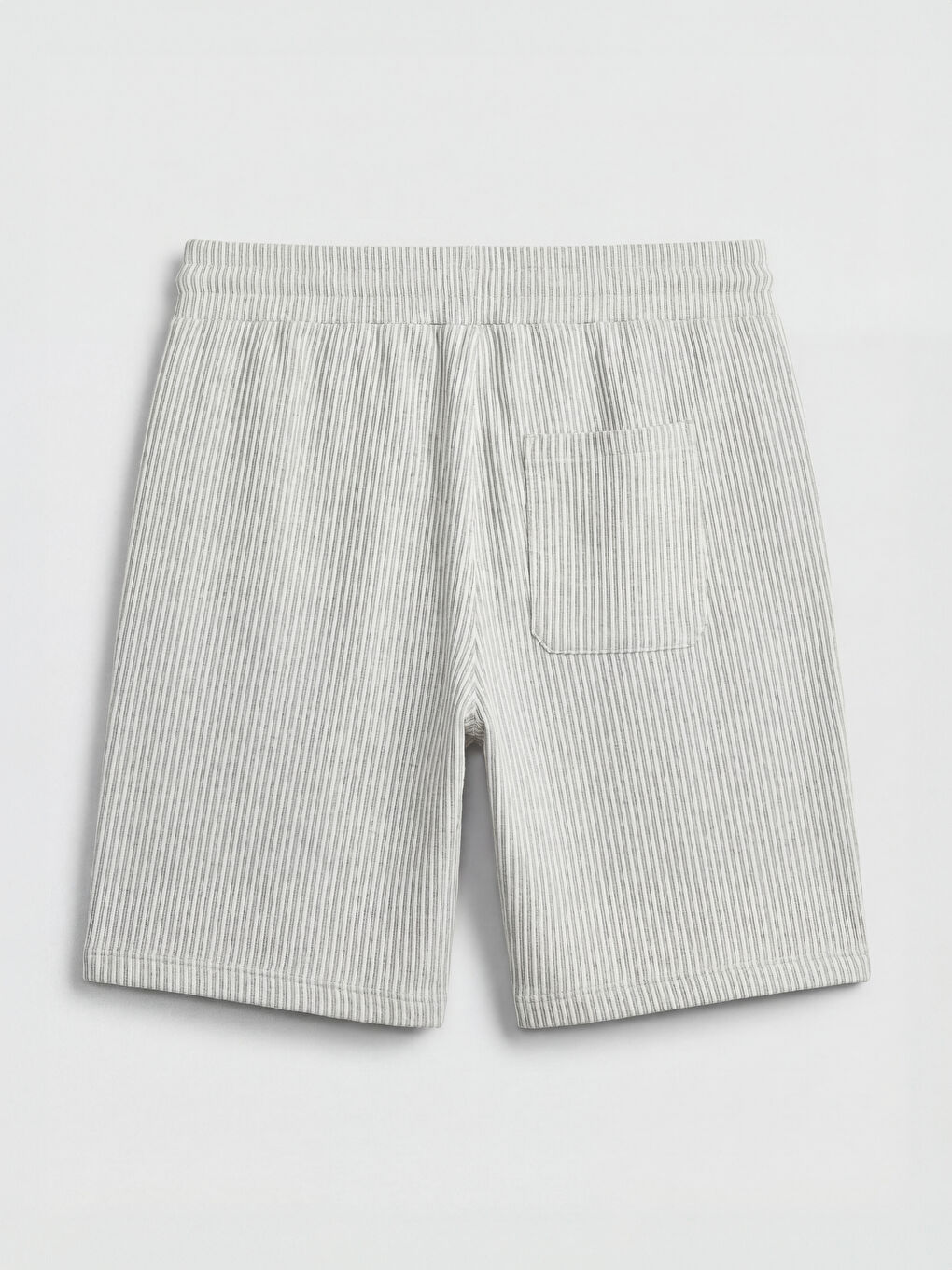 Gri Regular Fit Çizgili Erkek Şort-5