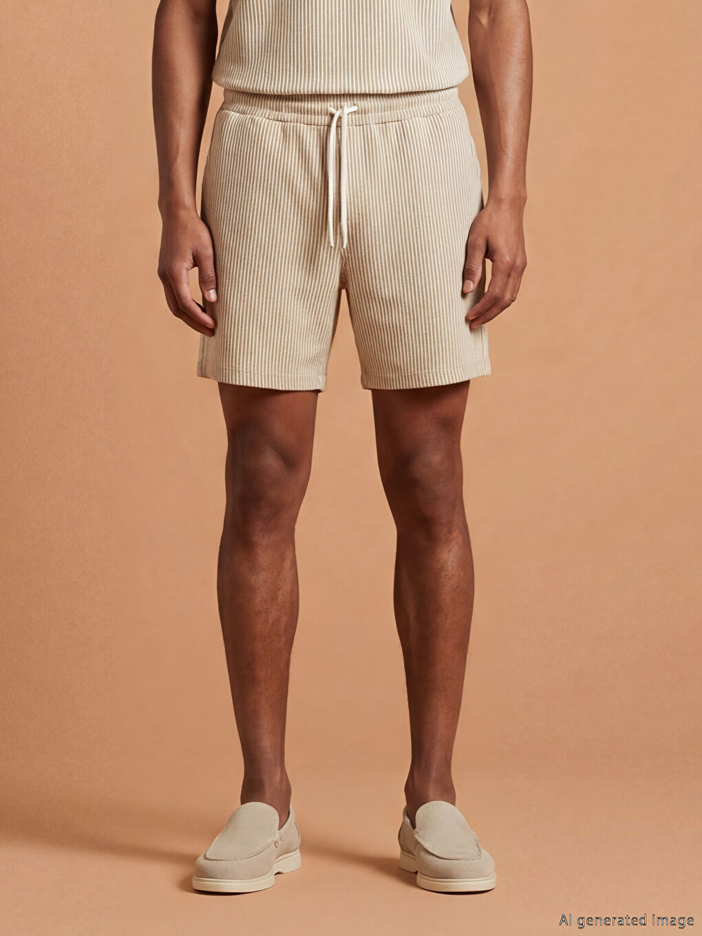 Shorts Homme Rayé Coupe Régulier-1