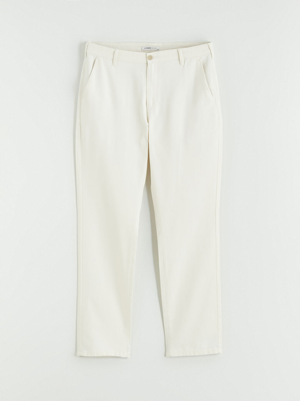 Ekru Standart Kalıp Erkek Chino Pantolon-4