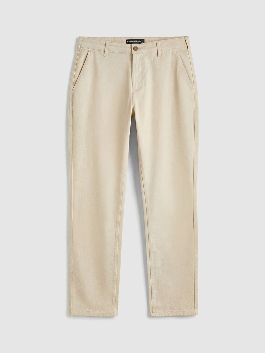 Bej Standart Kalıp Erkek Chino Pantolon-5