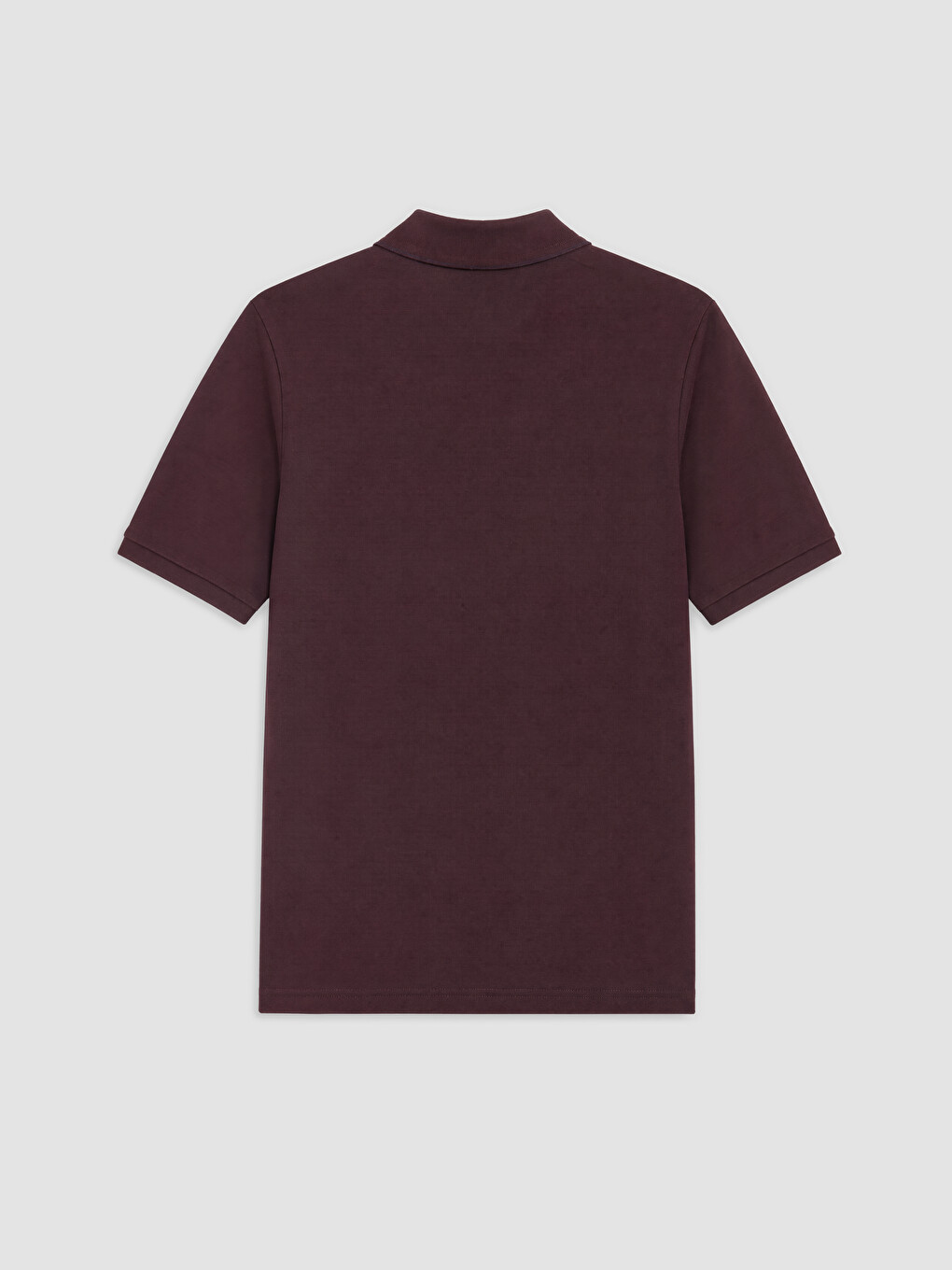 Mürdüm Polo Yaka Dokulu Erkek Tişört-1