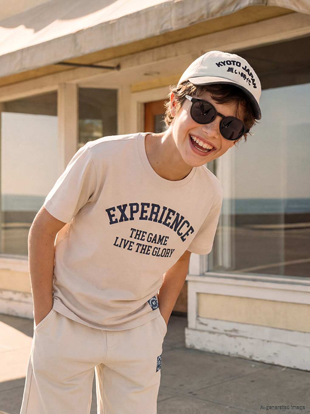 Crew Neck Printed Boys' T-Shirt-1