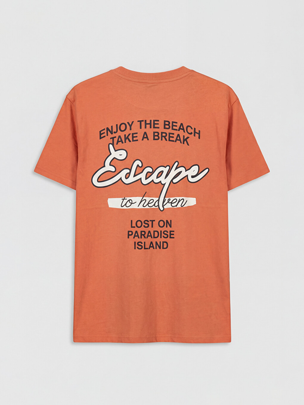Tricou băieți imprimat cu guler rotund-2