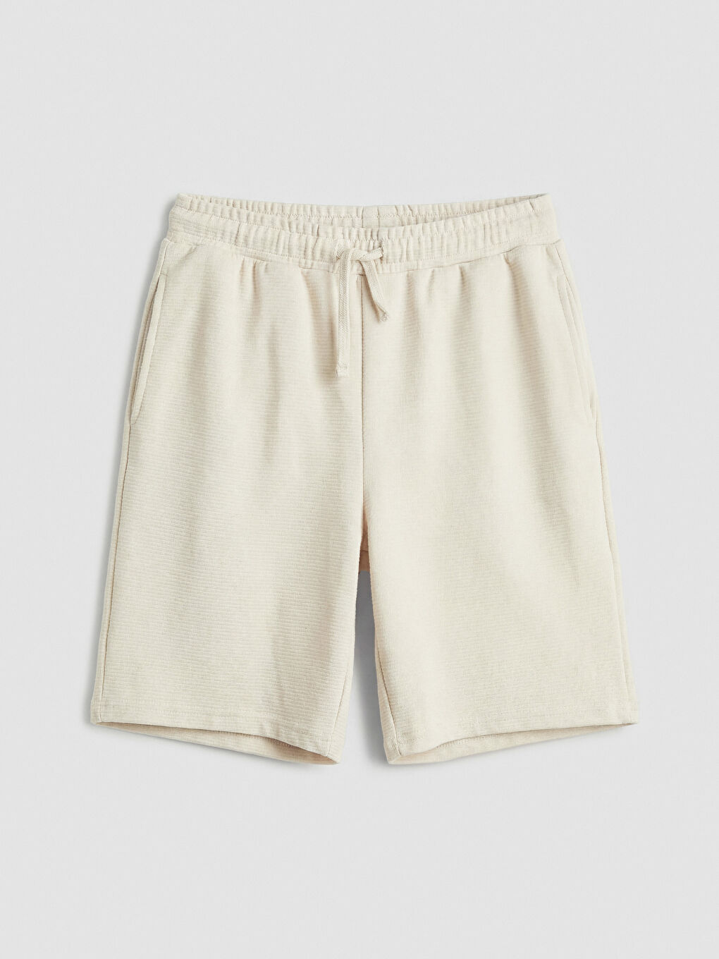 Bej Erkek Çocuk Dokulu Şort