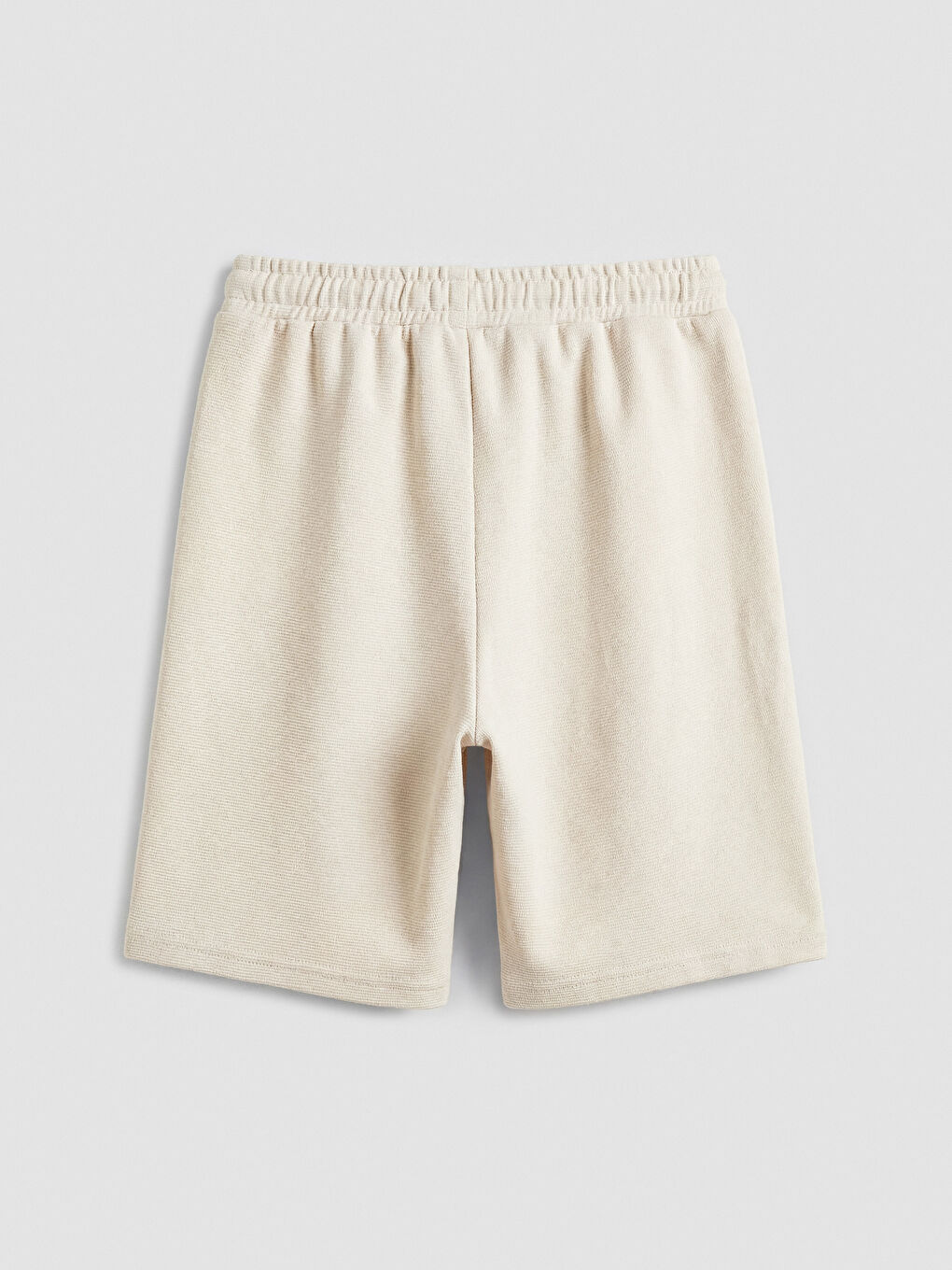 Bej Erkek Çocuk Dokulu Şort-1