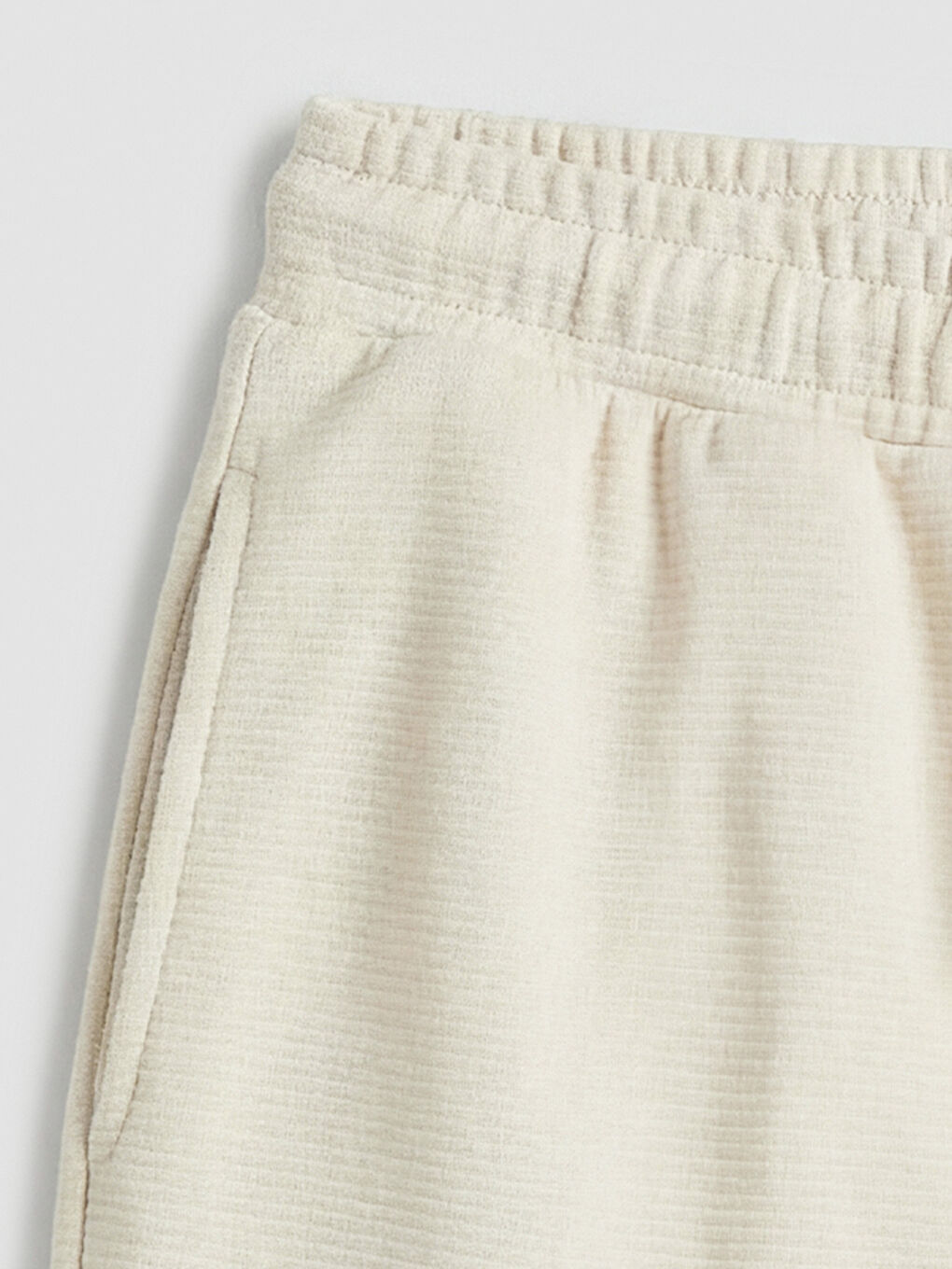 Bej Erkek Çocuk Dokulu Şort-2