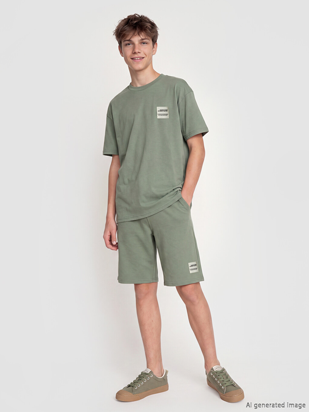 Crew Neck Boys' T-shirt-1
