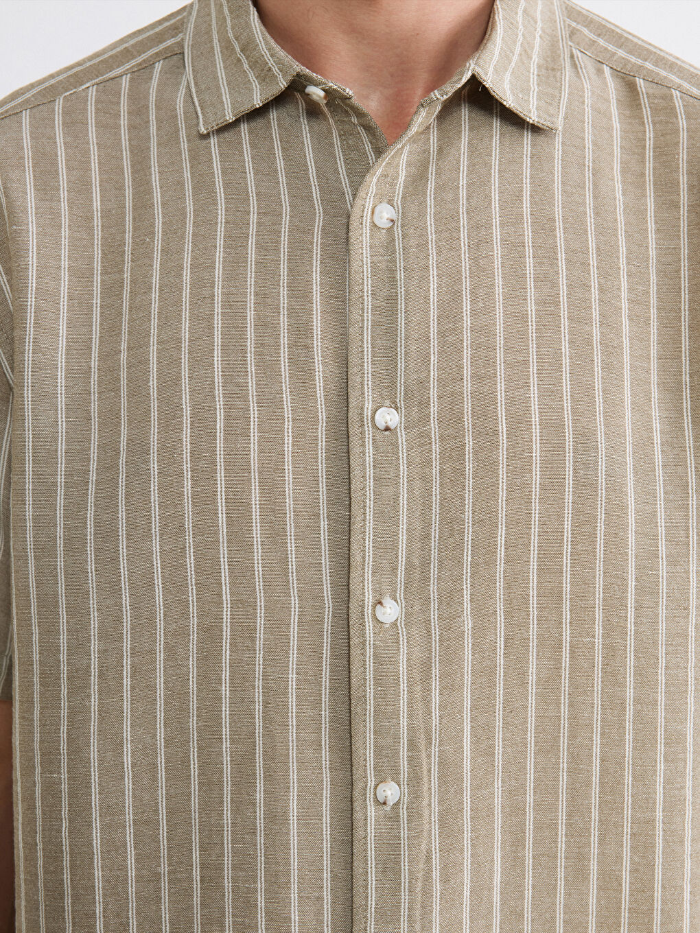 Regular Fit Striped Crinkle Men's Shirt-2