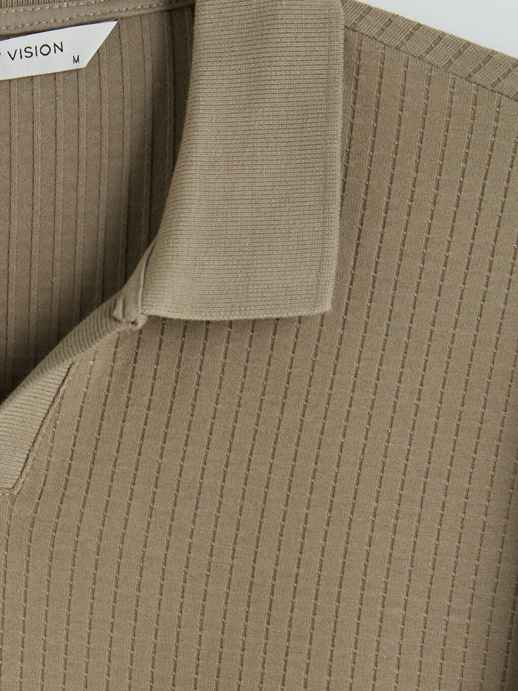 Bej Polo Yaka Erkek Tişört-2