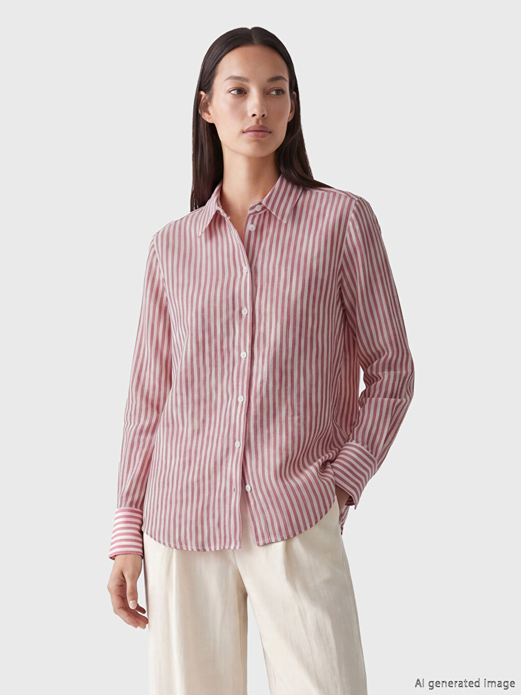 Striped Seersucker Women's Shirt