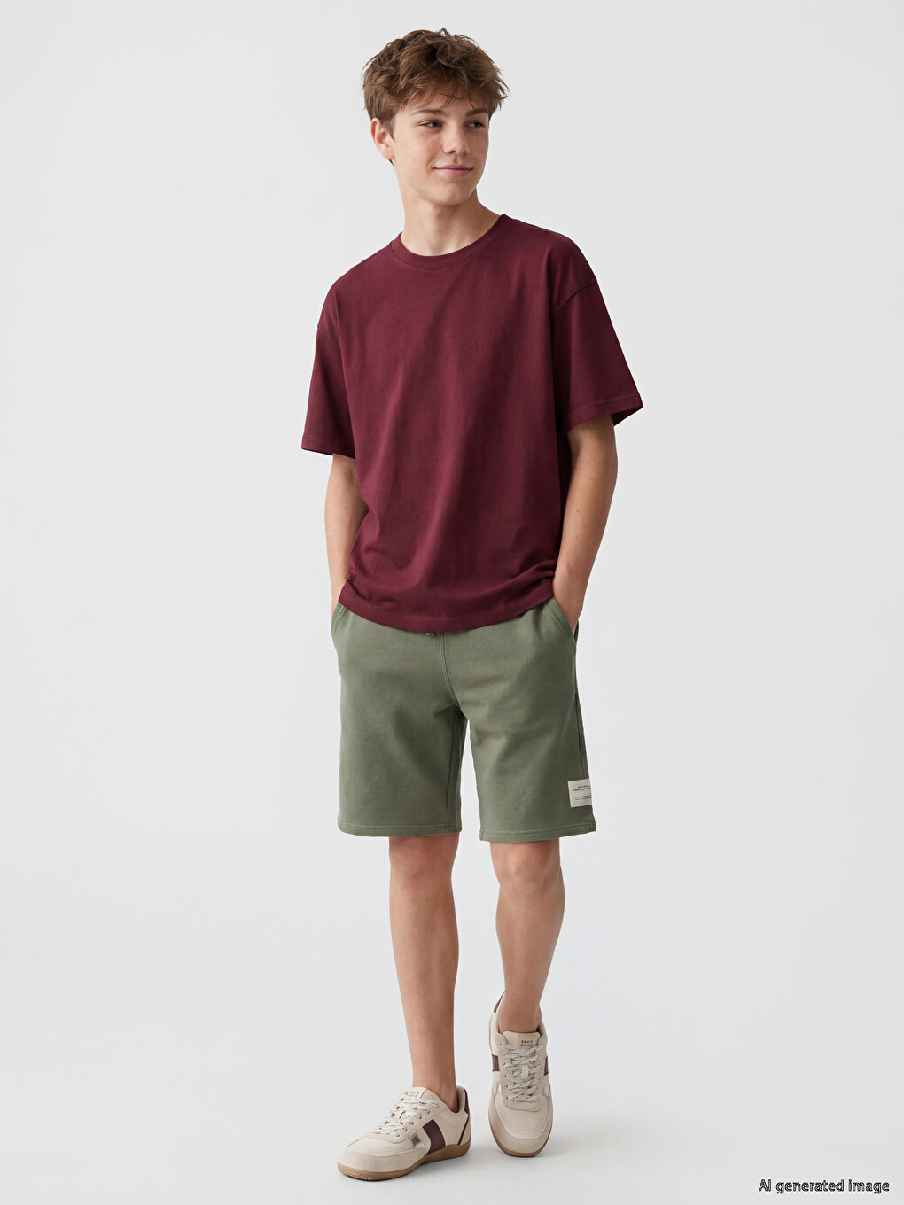 Haki Regular Fit Erkek Çocuk Şort