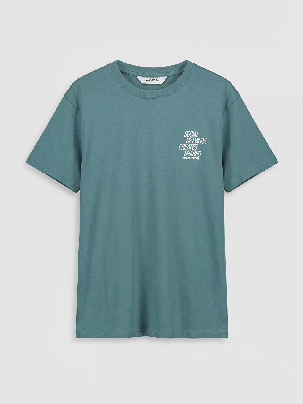 Crew Neck Text Printed Boys' T-Shirt