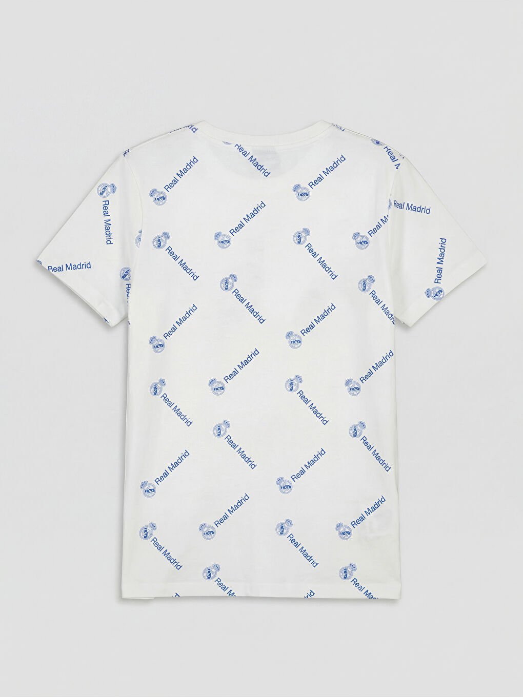 Beyaz Real Madrid Baskılı Erkek Çocuk Şortlu Pijama Takımı-2