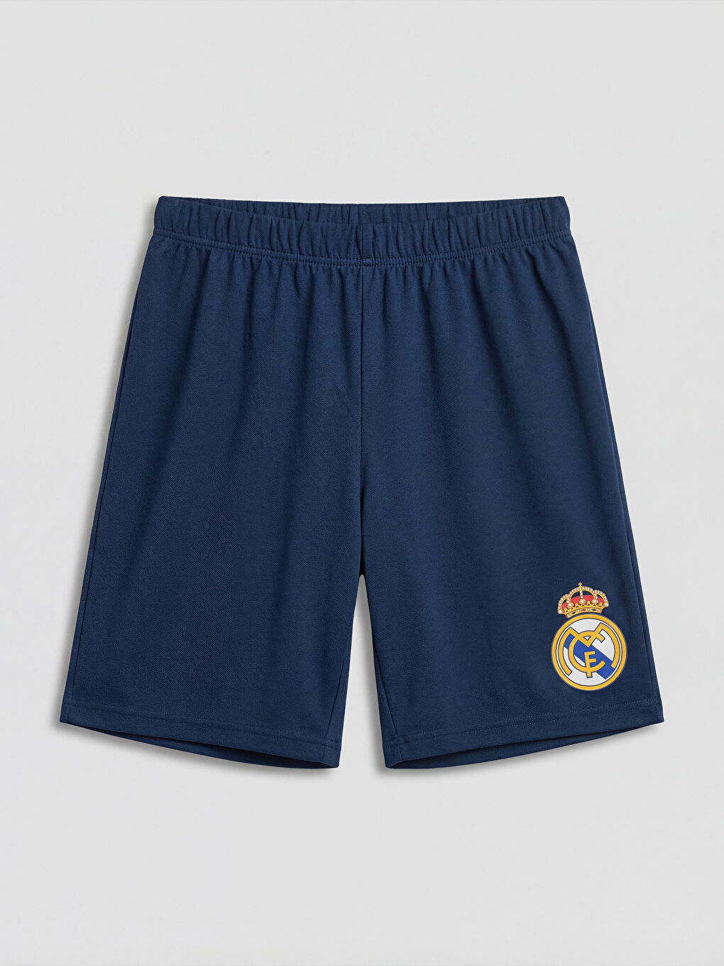 Beyaz Real Madrid Baskılı Erkek Çocuk Şortlu Pijama Takımı-3