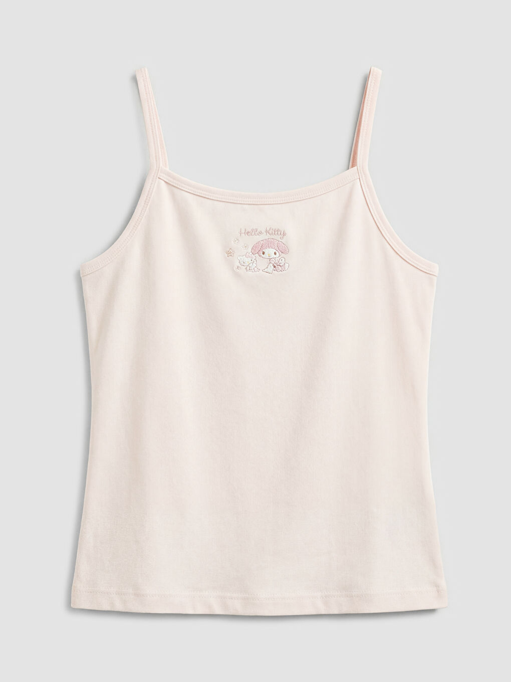 Pembe Hello Kitty Nakışlı İp Askılı Kız Çocuk Atlet