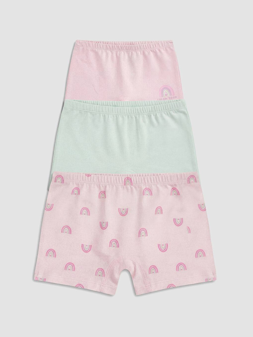 Pembe Kız Çocuk Boxer 3'lü-1