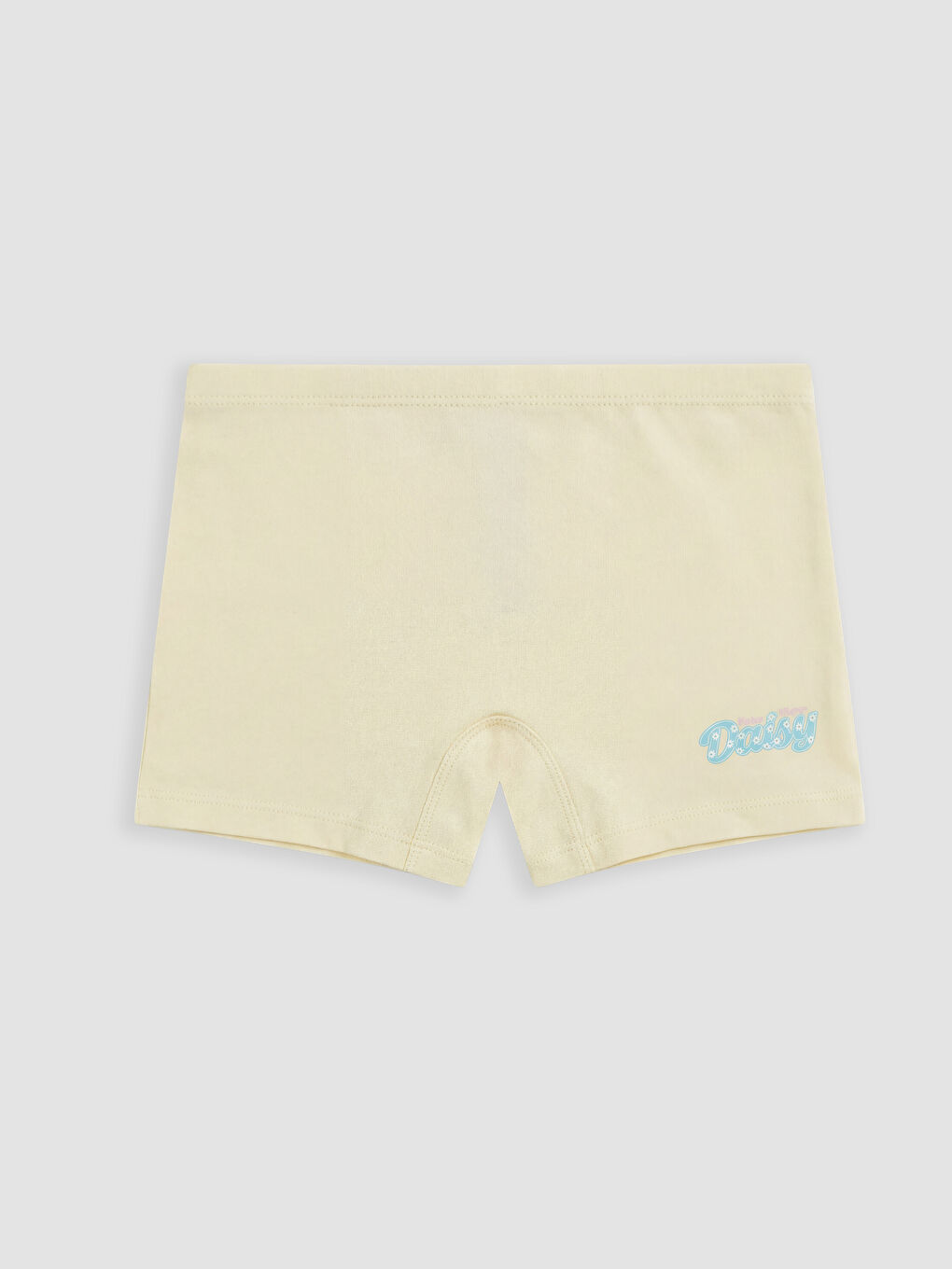 Bej Yazı Baskılı Kız Çocuk Boxer