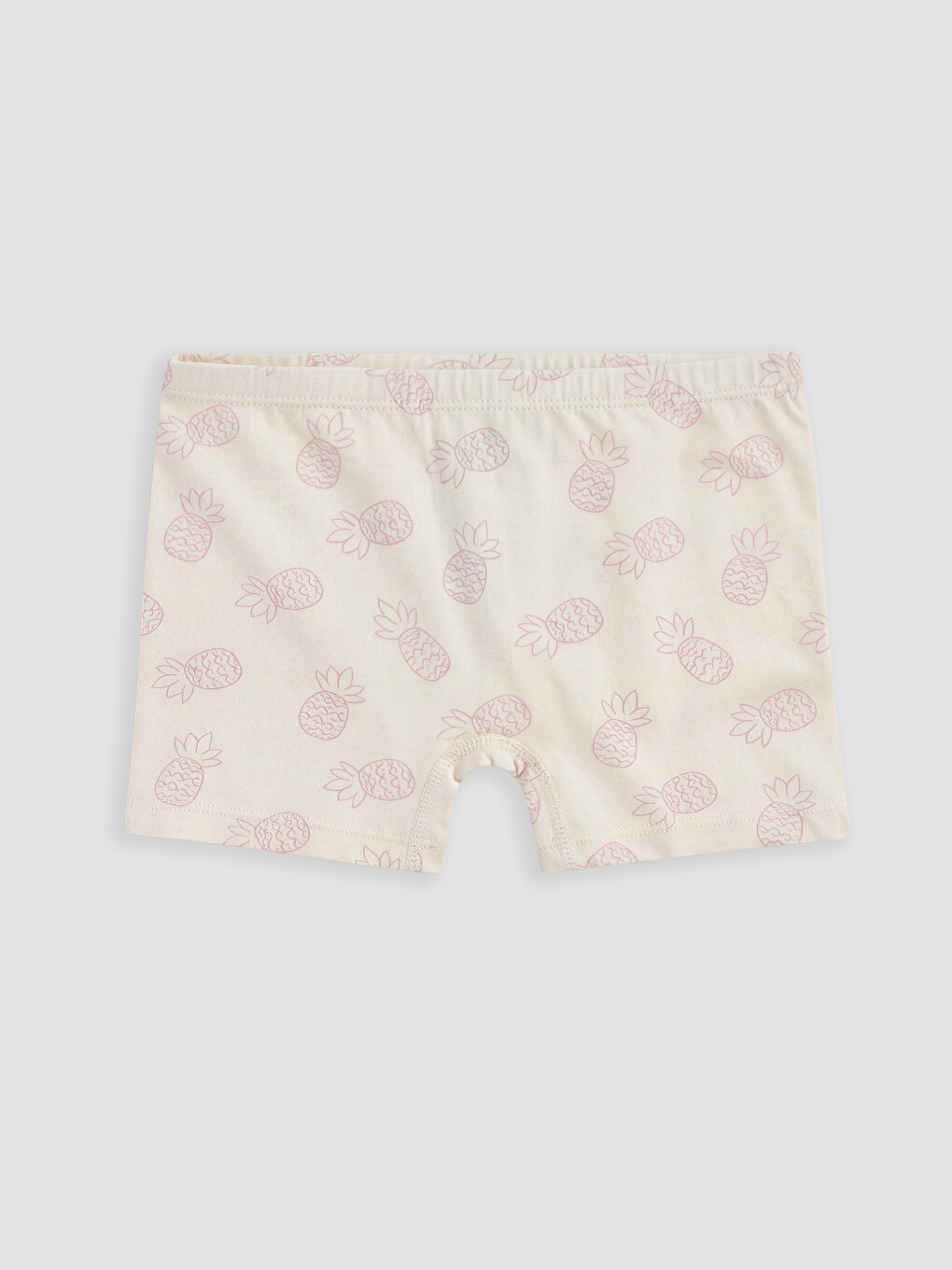 Ekru Baskılı Kız Çocuk Boxer