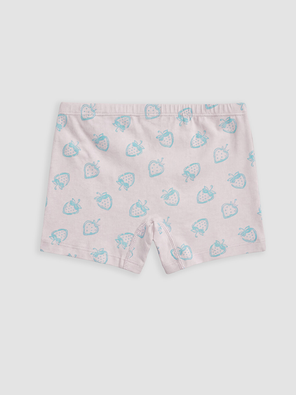 Lila Çilek Baskılı Kız Çocuk Boxer
