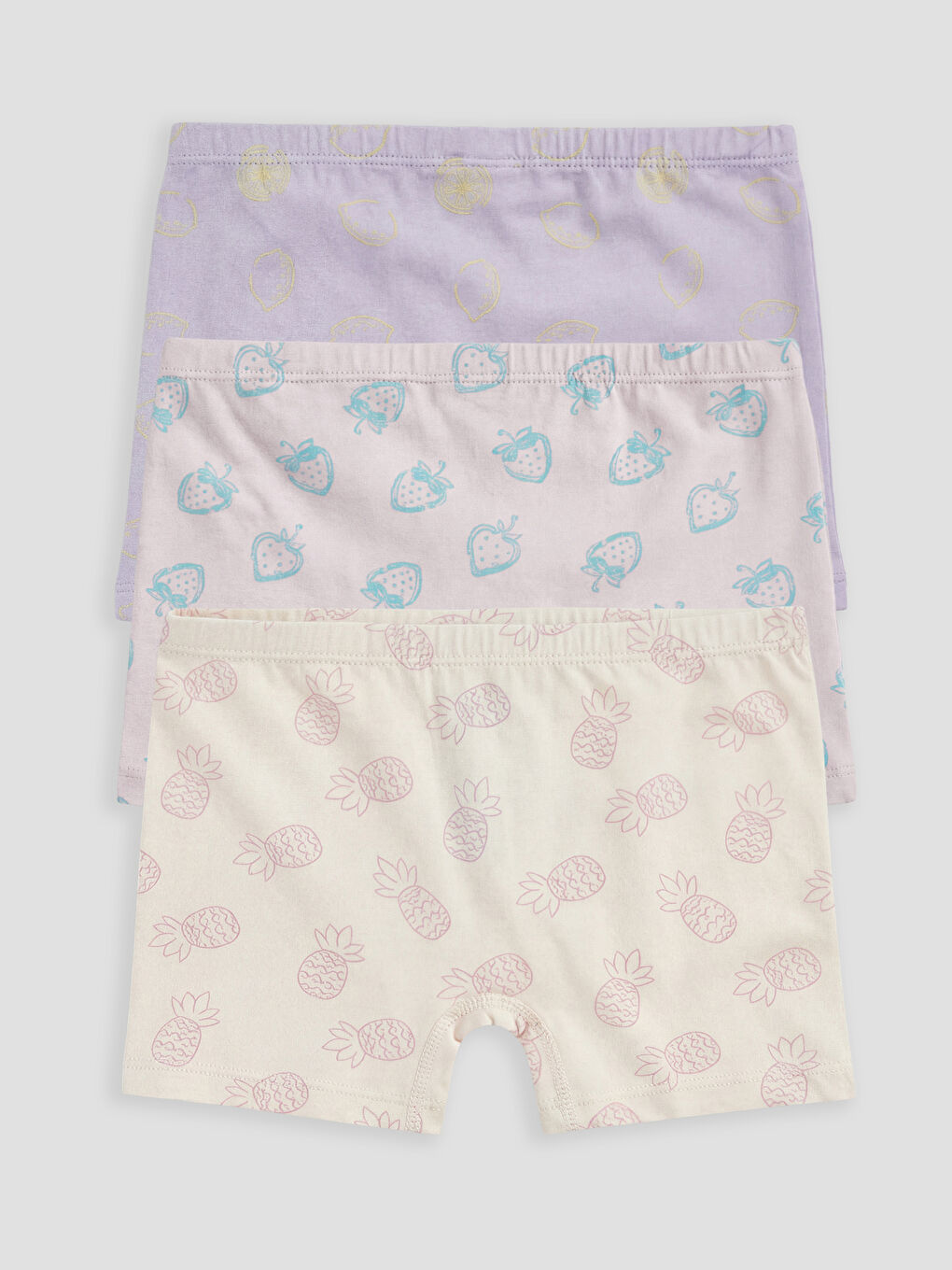 Pembe Baskılı Kız Çocuk Boxer 3'lü-1