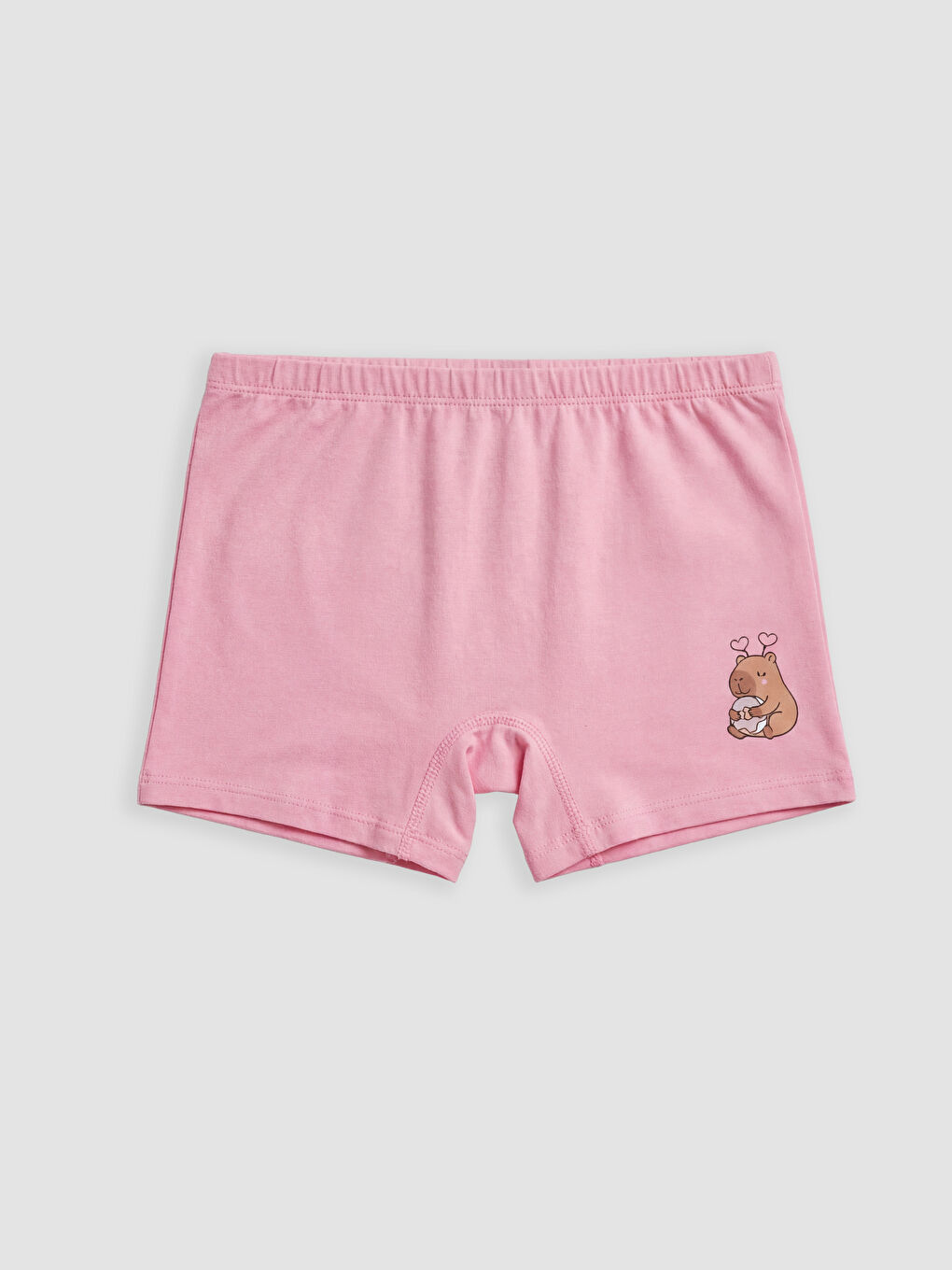 Pembe Kız Çocuk Baskılı Boxer 5'li-5