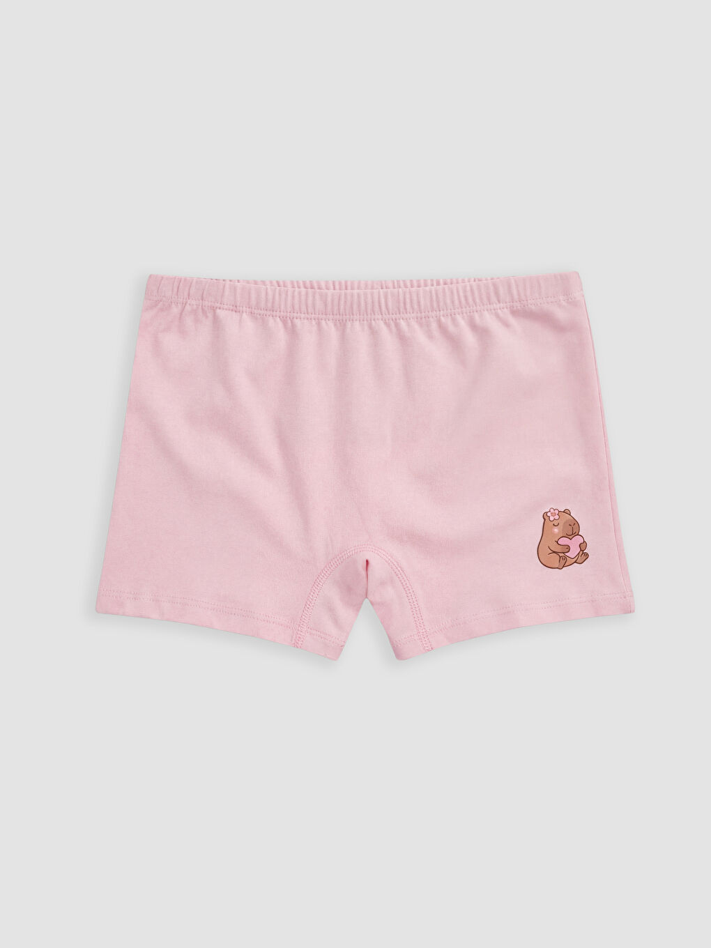 Pembe Kız Çocuk Baskılı Boxer 5'li-6