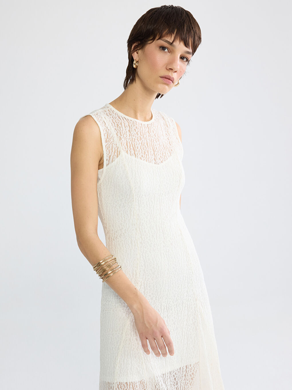 SVETLO BEŽ Haljina Žena-1