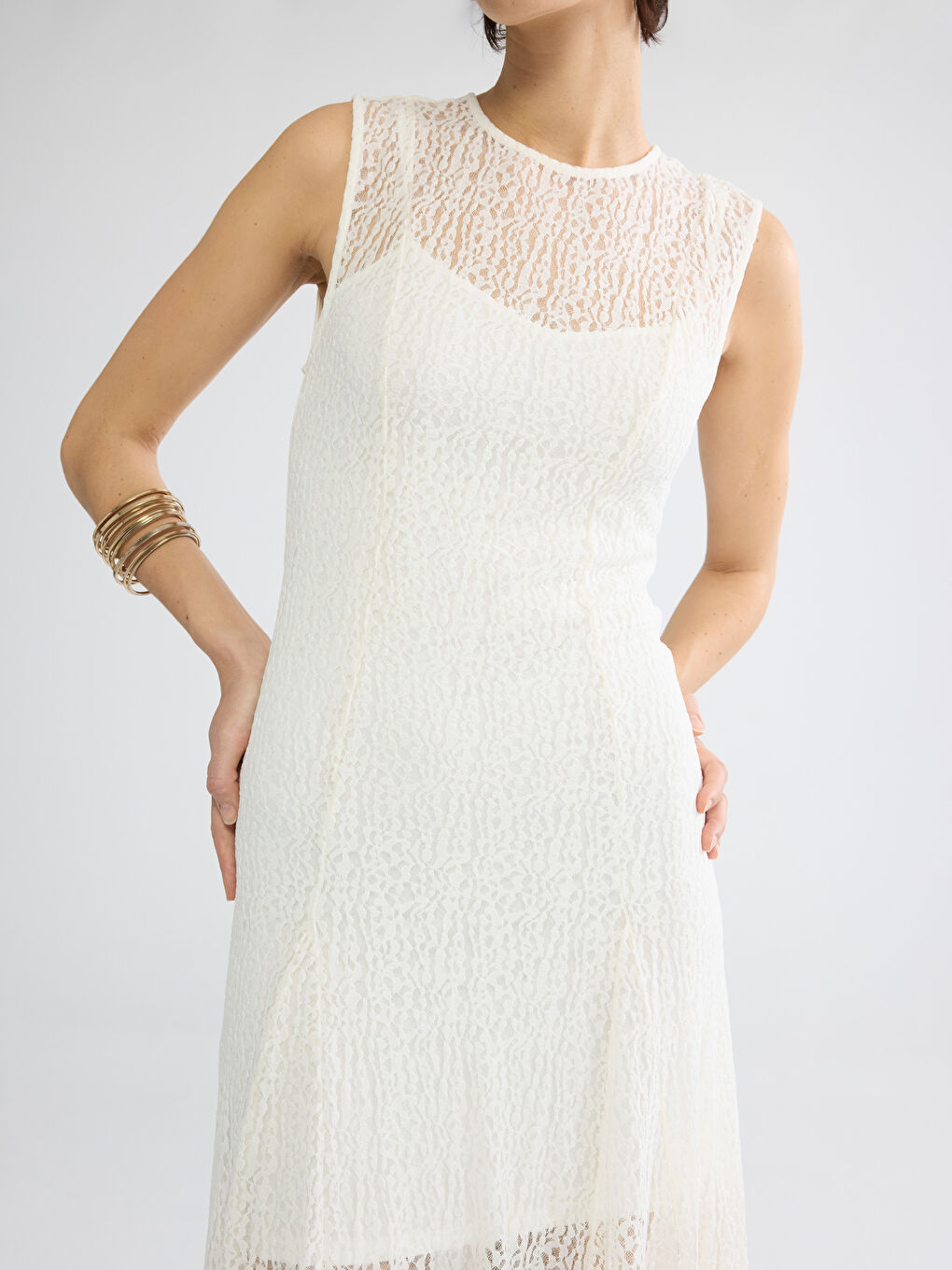 SVETLO BEŽ Haljina Žena-2