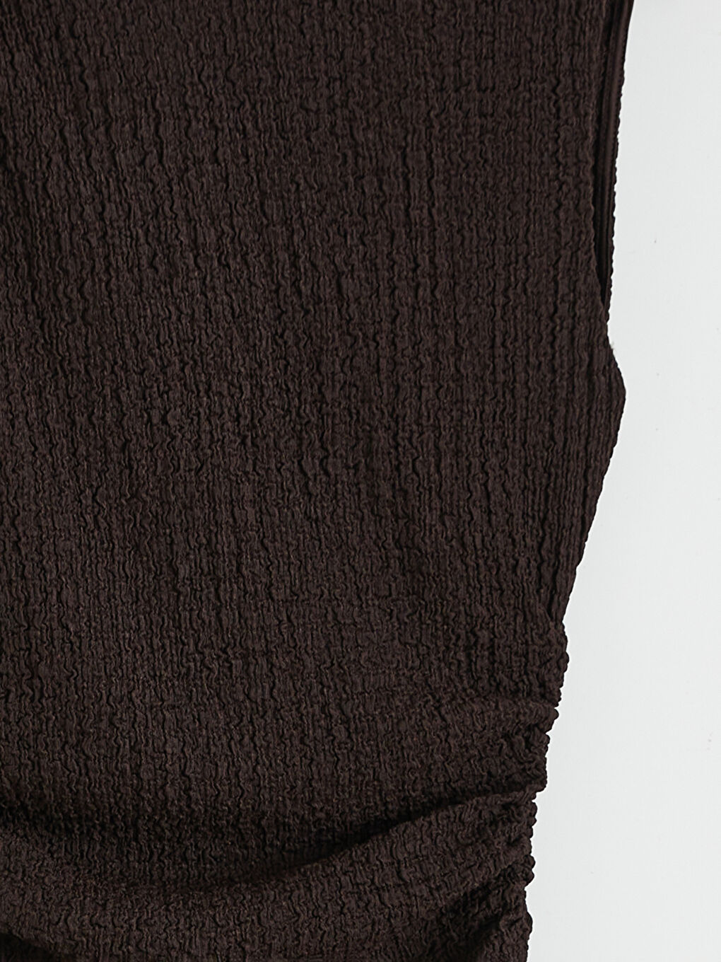 Рокля с кръгло деколте, текстура и набори за жени-1