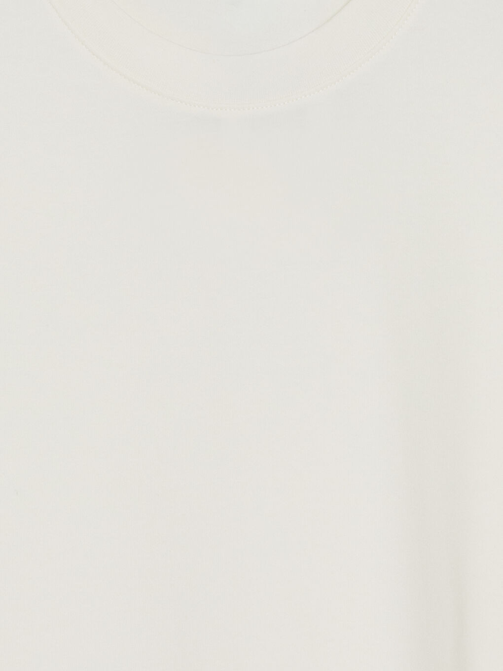 Ekru %100 Pamuk Loose Fit Basic Soft Touch Tişört-1