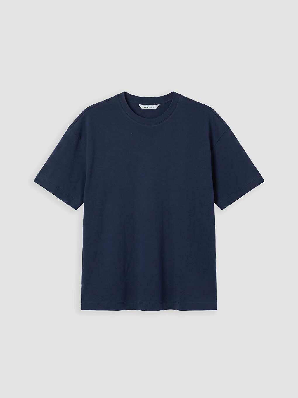 Lacivert %100 Pamuk Loose Fit Basic Soft Touch Tişört
