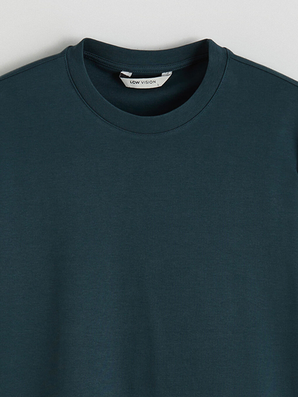 Petrol Bisiklet Yaka Erkek Tişört-1