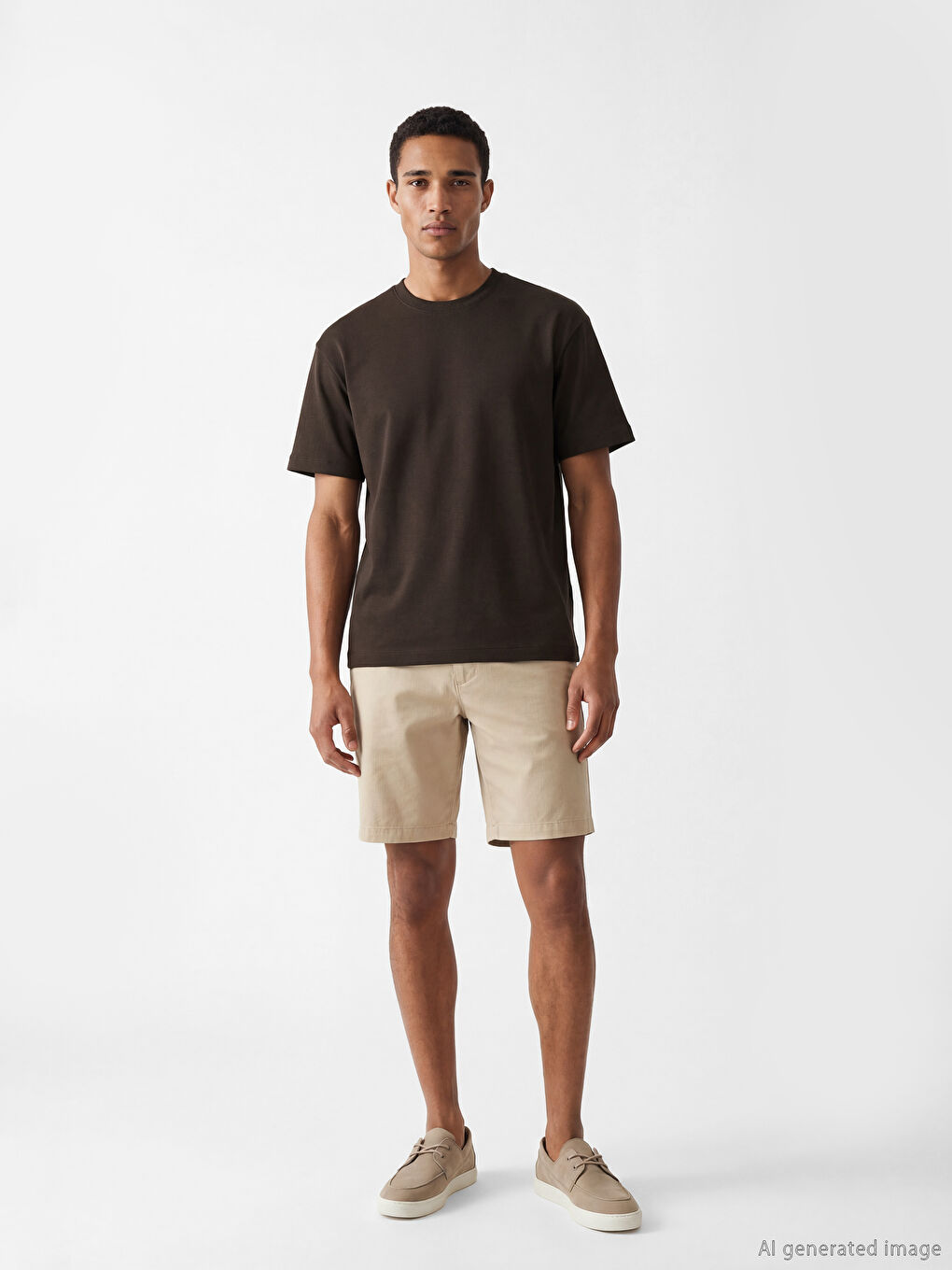 %100 Cotton Loose Fit Basic Soft Touch T-Shirt-1