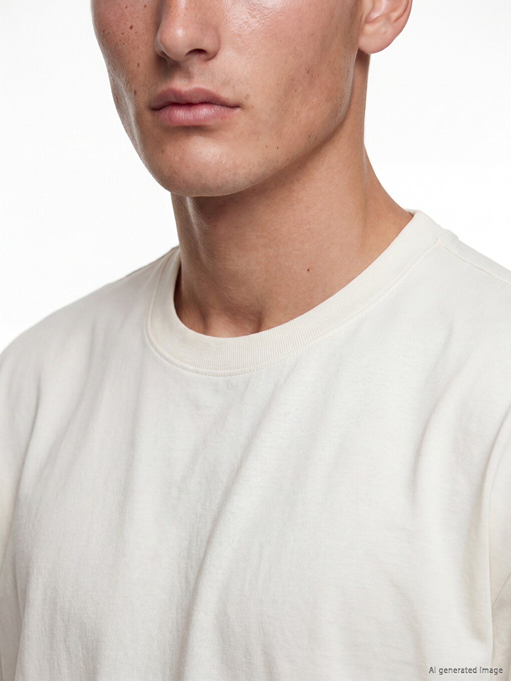 %100 Cotton Loose Fit Basic Soft Touch T-Shirt-2
