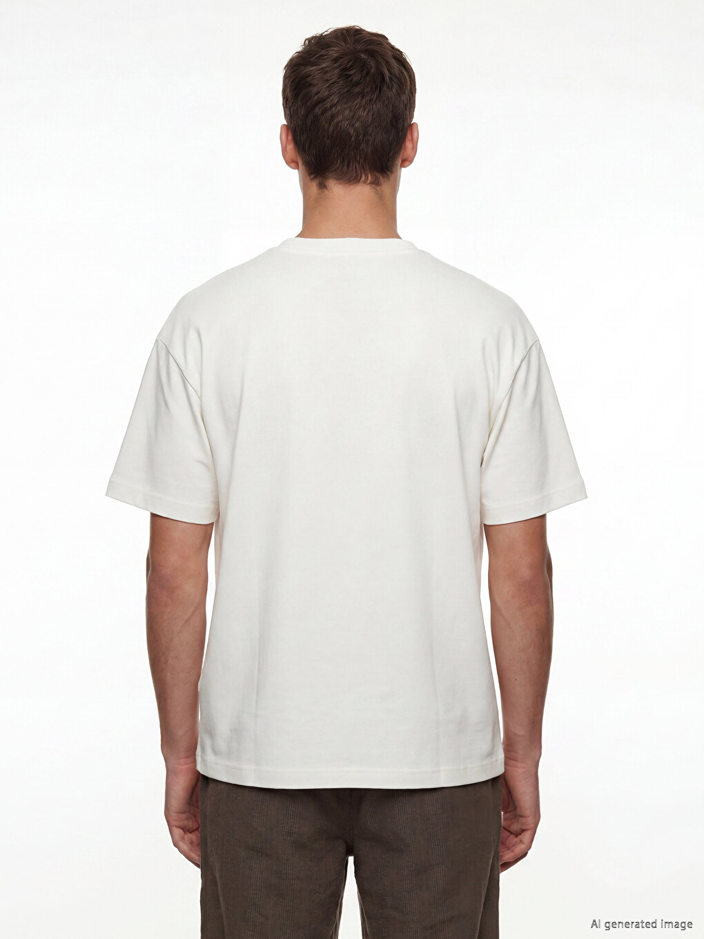 %100 Cotton Loose Fit Basic Soft Touch T-Shirt-3